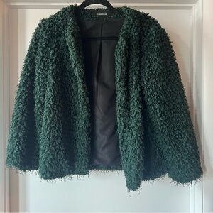 Zara Green Fringe Jacket
